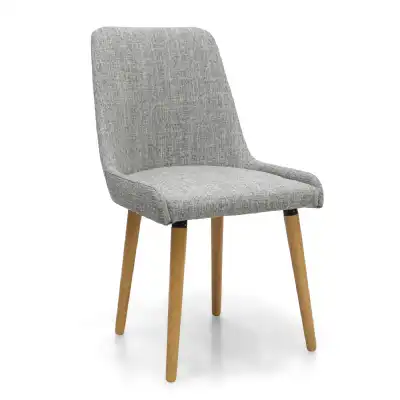Grey Linen Fabric Dining Chair