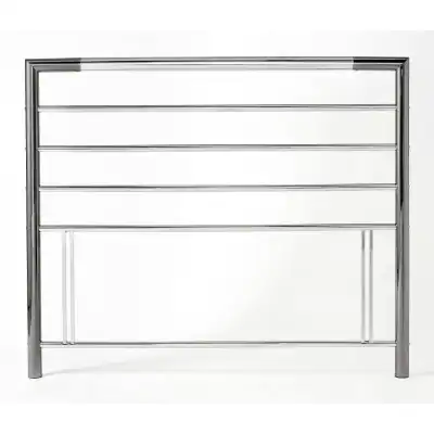 Chrome Metal Small Double Bed Headboard