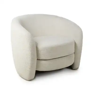 Vanilla Boucle White Tub Chair