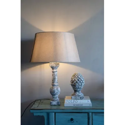 Stone Tall Lamp With Shade