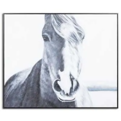Modern Style Wooden Frame Hand Painted Horse Image Canvas Wall Art 150x100cm