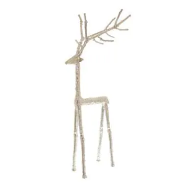 Large Silver Standing Stag Ornament