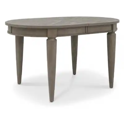 Silver Grey Wood Oval Extending Dining Table