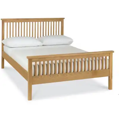 Solid Oak 4ft Small Double 122cm High Footend Bed Frame