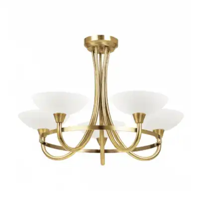 5 Ceiling Lamp Antique Brass