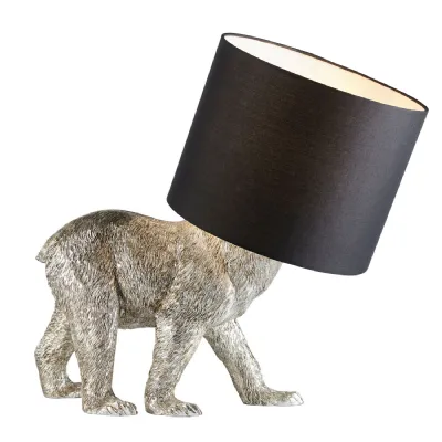 Bear 1 Table Lamp Vintage Silver
