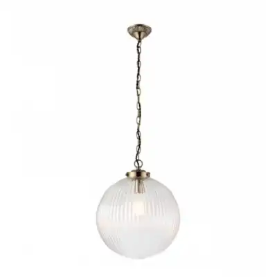 Antique Large Clear Glass Ceiling And Wall Pendant Light