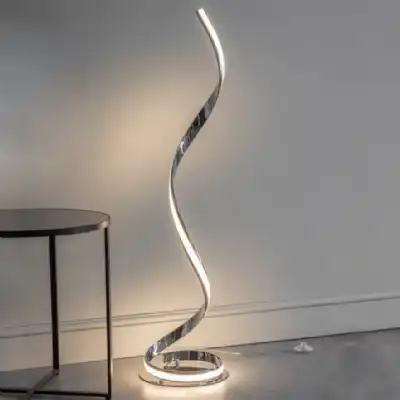 Abstract Metal Floor Lamp with Integrated LED