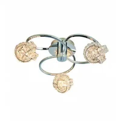 Chrome Clear Glass 3 Ceiling And Wall Light