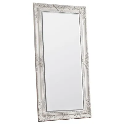 Large Ornate Cream Leaner Mirror