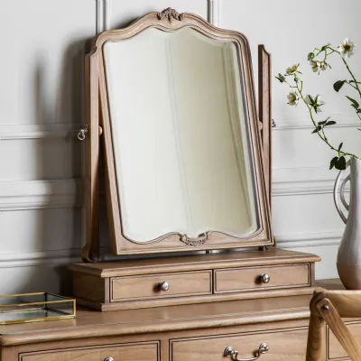 Solid Weathered Wood Dressing Table Vanity Mirror