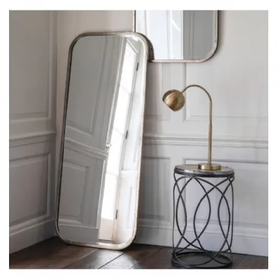 Distressed Champagne Silver Leaner Wall Mirror