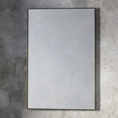 Black Metal Framed Rectangular Wall Mirror