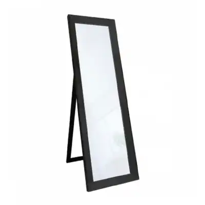 Traditional Black Edged Frame Cheval Floor Mirror