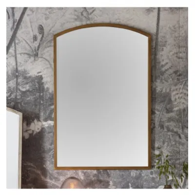 Large Antique Gold Arched Wall Mirror
