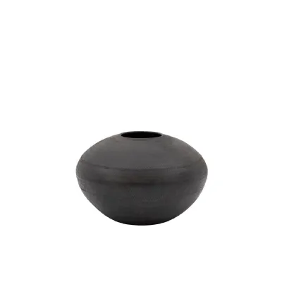 Black Aluminium Wide Vase Arrow