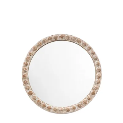 Glass Size mm W550 x H550 Natural Round Mirror Small