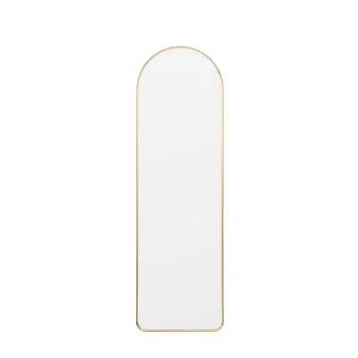 Glass Size mm W450 x H1500 Arch Mirror Gold