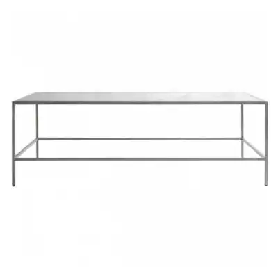 Metal And Glass Silver Finish Coffee Table