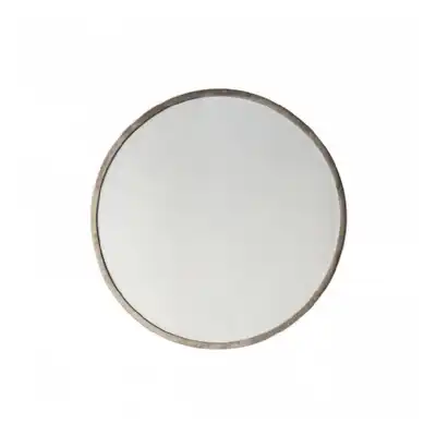Round Mirror Antique Silver