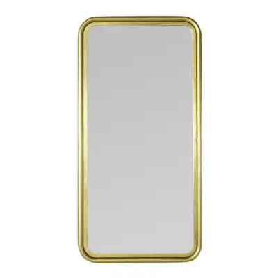Rectangular Large Metal Brass Leaner Floor Standing Full Length Mirror