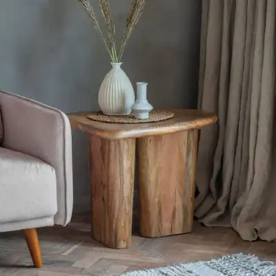 Solid Wood Crafted Side Table
