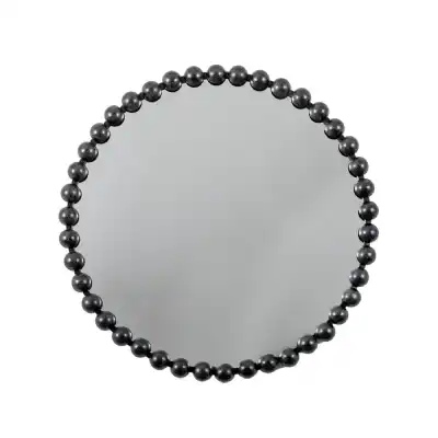 Black Ceretti Round Mirror Black