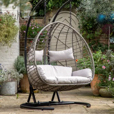 Large Rattan Outdoor 2 Seater Hanging Chair
