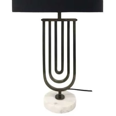 Enigma Table Lamp In Metallic Black Nickel Finish (Base Only) E27 60W