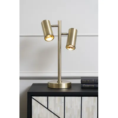 Bronze Metal Double Light Desk Lamp