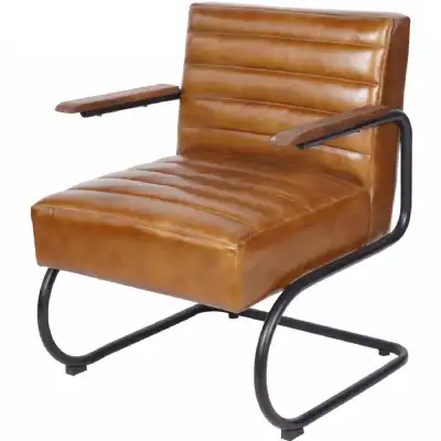 Henrick Occasional Leather Chair is Cognac
