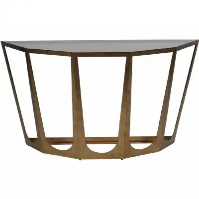 Champagne Smoked Glass Console Table