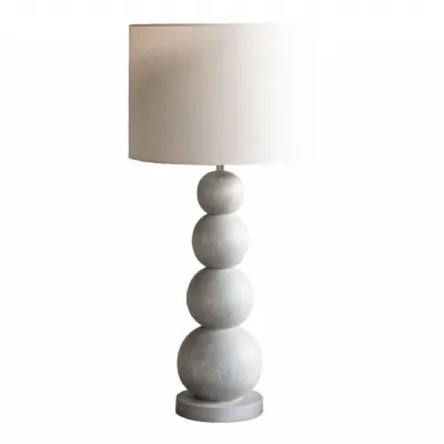 Grey Washed Table Lamp with Shade