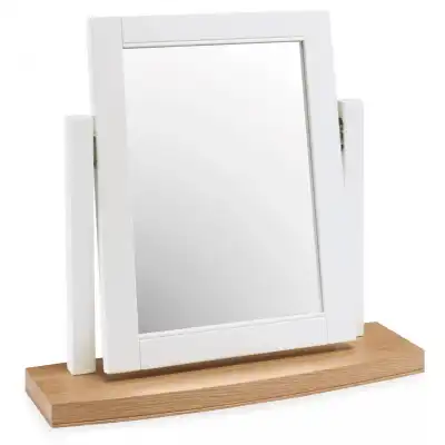 2 Tone Ivory Painted Oak Dressing Table Mirror