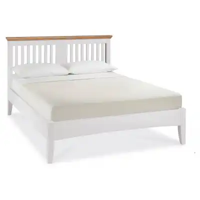 2 Tone King Size Bed with Slatted Headboard