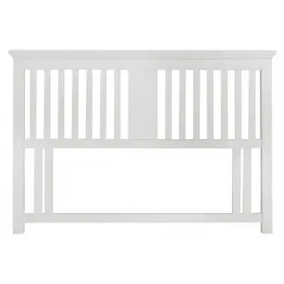 White Painted Slatted 4ft6 Double Bed Headboard