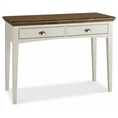 Grey Painted Walnut Top 2 Drawer Dressing Table