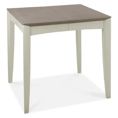 Grey Painted Washed Oak Top Small Extending Dining Table