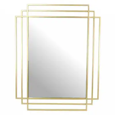 Intersect Gold Framed Large Wall Mirror