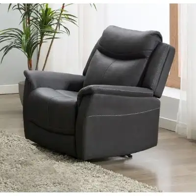 Dark Slate Grey Soft Fabric Fixed Armchair
