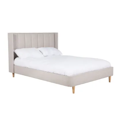 Cashmere Fabric Upholstered 5ft 150cm King Size Bed