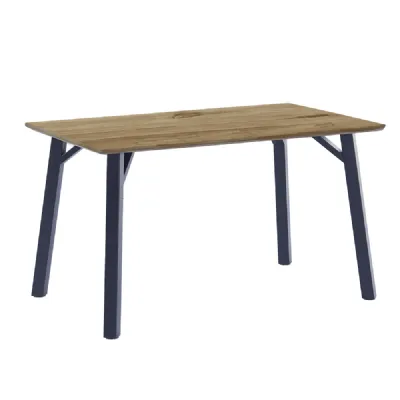 The Table Collection 1.2m Fixed Top Dining Table Oak effect