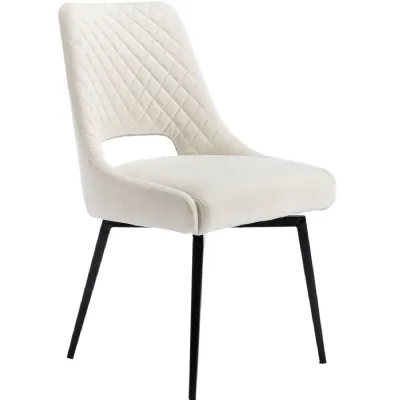 The Chair Collection Swivel Dining Chair Limestone Velvet