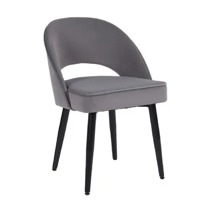 The Chair Collection Dining Chair Grey Velvet