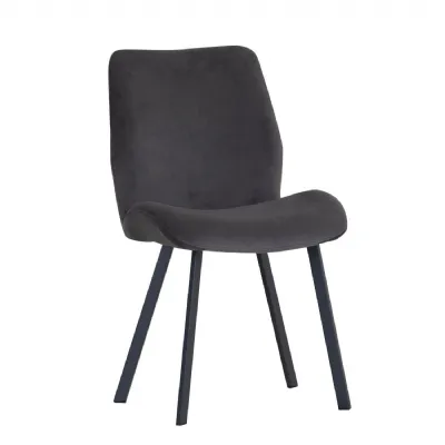 The Chair Collection Dining Chair Graphite Velvet