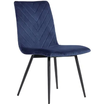 The Chair Collection Retro Dining Blue Velvet