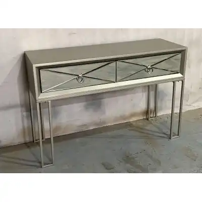 Champagne Diamond 2 Drawer Console Table