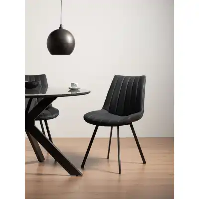 Black Velvet Fabric Dining Chair Black Metal Legs