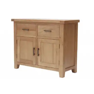 Solid Oak Small Sideboard with 2 Doors