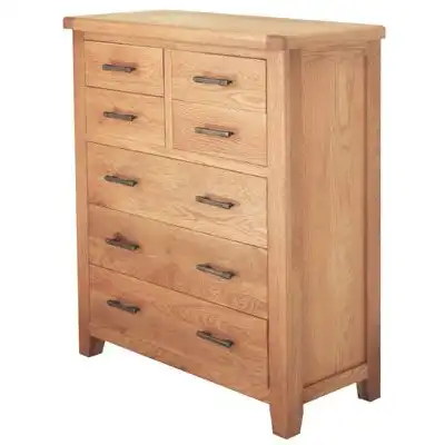 Lacquered Oak 4 Over 3 Chest of Drawers